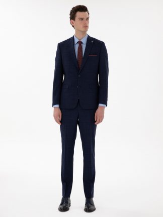 کت و شلوار مردانه سرمه ای پیرکاردین