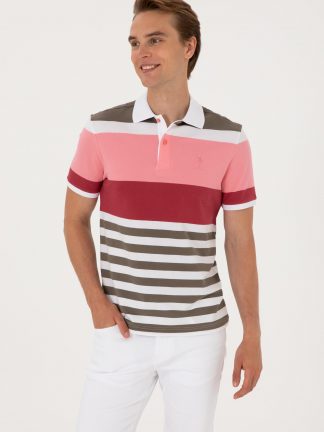 پولوشرت مردانه صورتی یو اس پولو