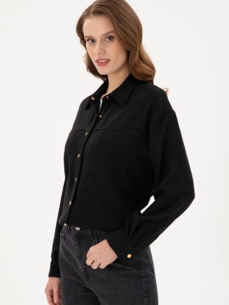 شومیز زنانه مشکی یو اس پولو