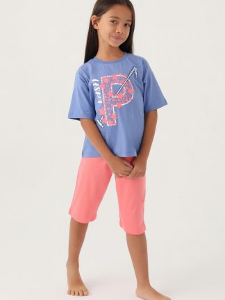 لباس خواب دخترانه آبی یو اس پولو