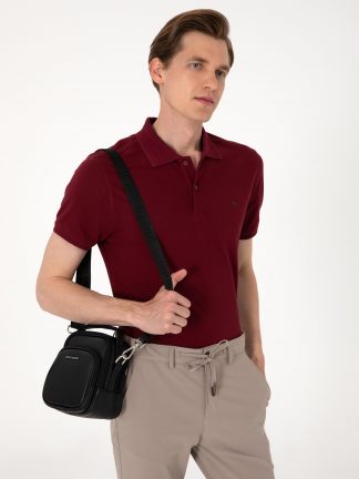 کیف مسنجر مردانه مشکی پیرکاردین