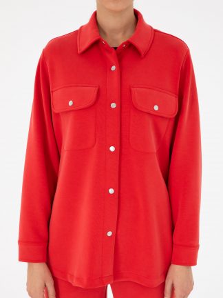 کت زنانه قرمز پیرکاردین