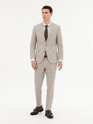 کت و شلوار مردانه بژ پیرکاردین