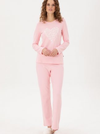 لباس خواب و لانژره زنانه صورتی یو اس پولو