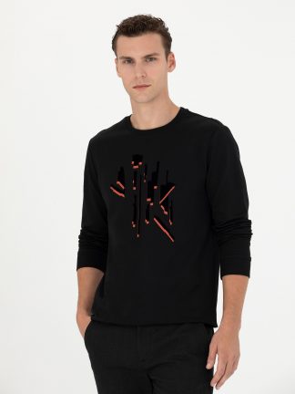 سویشرت مردانه مشکی پیرکاردین