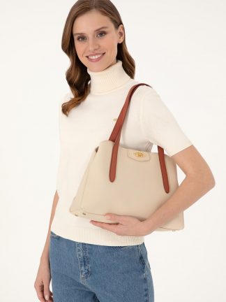 کیف زنانه کرم یو اس پولو