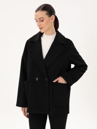 پالتو زنانه مشکی پیرکاردین