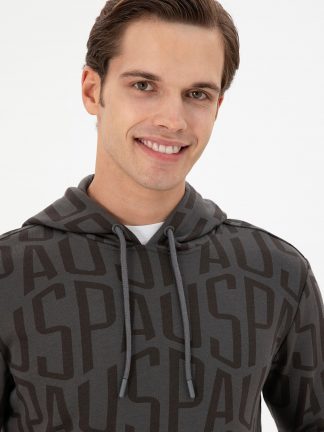 هودی مردانه خاکستری تیره یو اس پولو