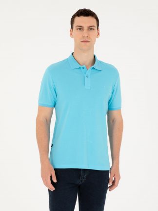 پولوشرت مردانه آبی فیروزه ای پیرکاردین