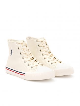 کفش کتانی و اسپرت زنانه سفید یو اس پولو