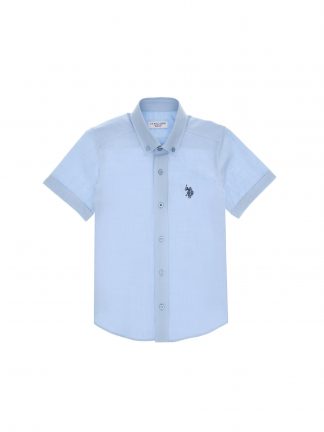 پیراهن پسرانه آبی روشن یو اس پولو