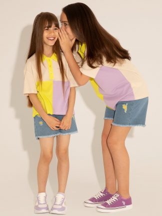 شلوارک دخترانه آبی روشن یو اس پولو