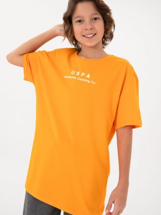 تی شرت پسرانه نارنجی یو اس پولو