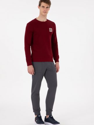 شلوار راحتی مردانه خاکستری تیره یو اس پولو