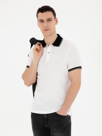 پولوشرت مردانه سفید پیرکاردین