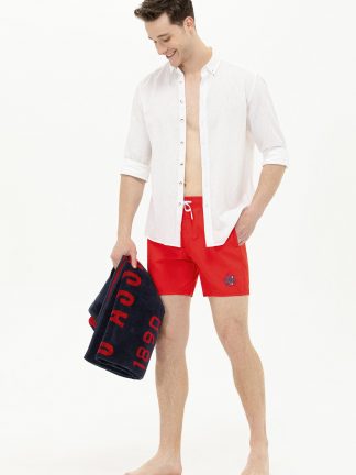 مایو مردانه قرمز یو اس پولو