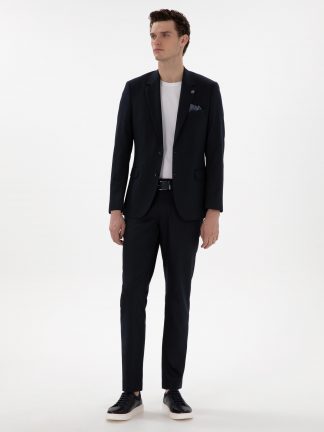 کت و شلوار مردانه سرمه ای پیرکاردین