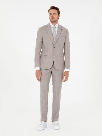 کت و شلوار مردانه بژ پیرکاردین