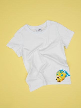 تی شرت پسرانه سفید یو اس پولو