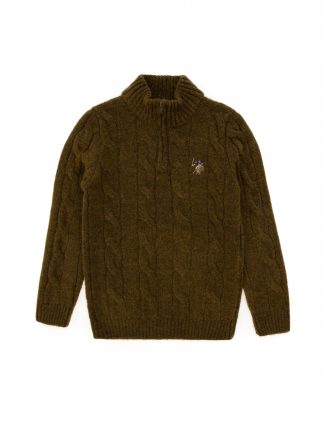 پلیور پسرانه خاکی روشن یو اس پولو