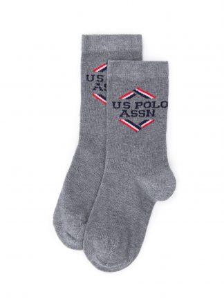 جوراب پسرانه خاکی ملانژ یو اس پولو