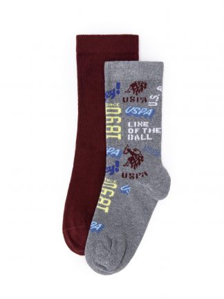 جوراب پسرانه خاکی ملانژ یو اس پولو