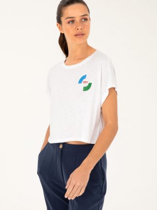 تیشرت زنانه سفید یو اس پولو