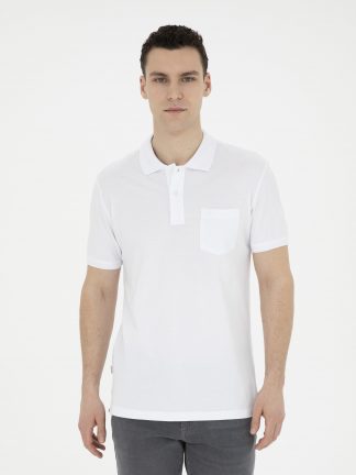 پولوشرت مردانه سفید پیرکاردین