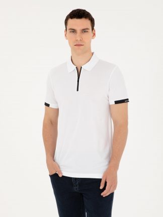 پولوشرت مردانه سفید پیرکاردین