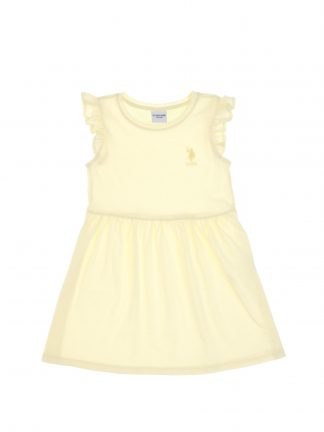 پیراهن دخترانه لیمویی یو اس پولو