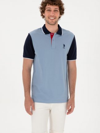 پولوشرت مردانه آبی یو اس پولو