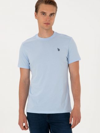 تی شرت مردانه آبی روشن یو اس پولو