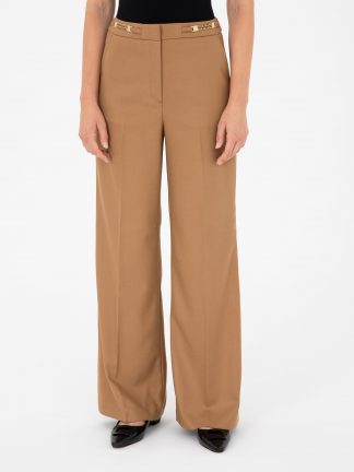 شلوار پارچه ای زنانه شتری پیرکاردین