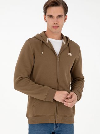 هودی مردانه خاکی روشن یو اس پولو