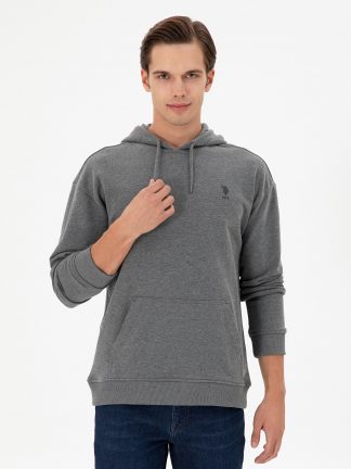 هودی مردانه خاکستری تیره یو اس پولو