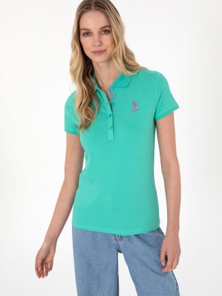پولوشرت زنانه نعنایی یو اس پولو