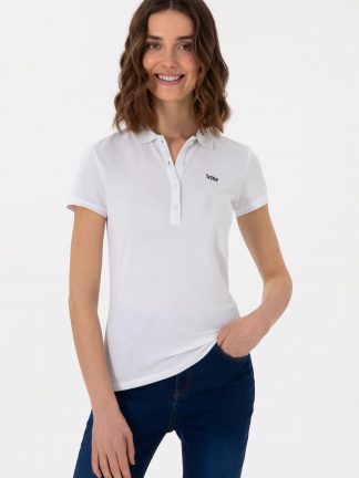 پولوشرت زنانه سفید یو اس پولو