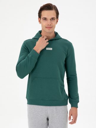 هودی مردانه سبز تیره یو اس پولو