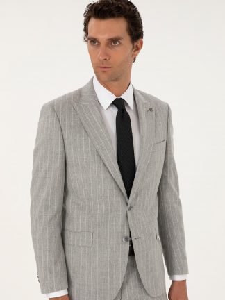 کت و شلوار مردانه خاکستری روشن کاشارل