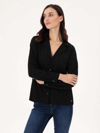 شومیز زنانه مشکی پیرکاردین