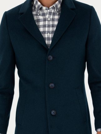 پالتو مردانه آبی نفتی کاشارل