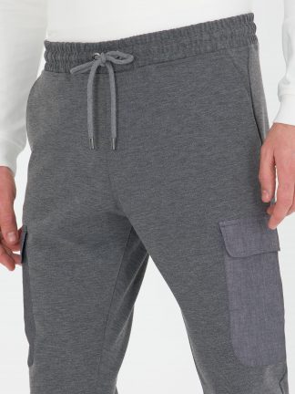 شلوار راحتی مردانه خاکی ملانژ کاشارل