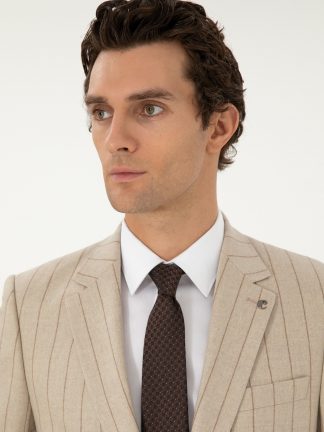 کت و شلوار مردانه بژ کاشارل