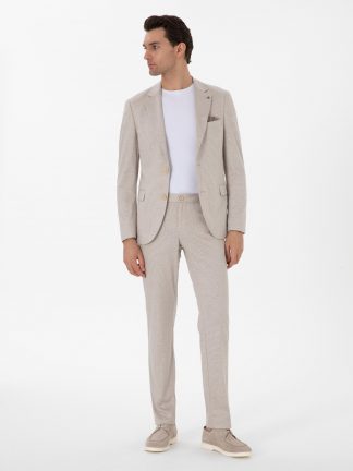 کت و شلوار مردانه بژ کاشارل