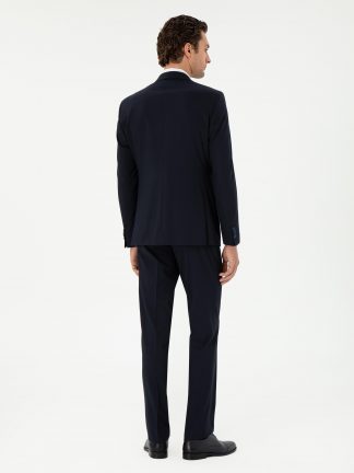 کت و شلوار مردانه سرمه ای تیره کاشارل