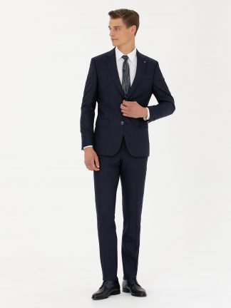 کت و شلوار مردانه سرمه ای کاشارل