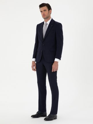 کت و شلوار مردانه سرمه ای کاشارل