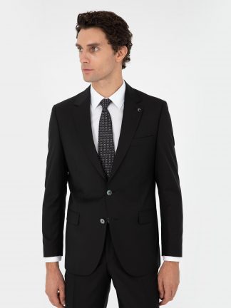 کت و شلوار مردانه مشکی کاشارل