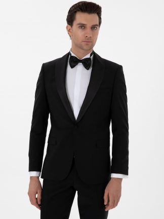 کت و شلوار مردانه مشکی کاشارل