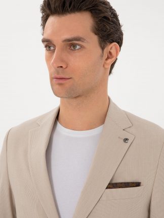 کت و شلوار مردانه بژ کاشارل